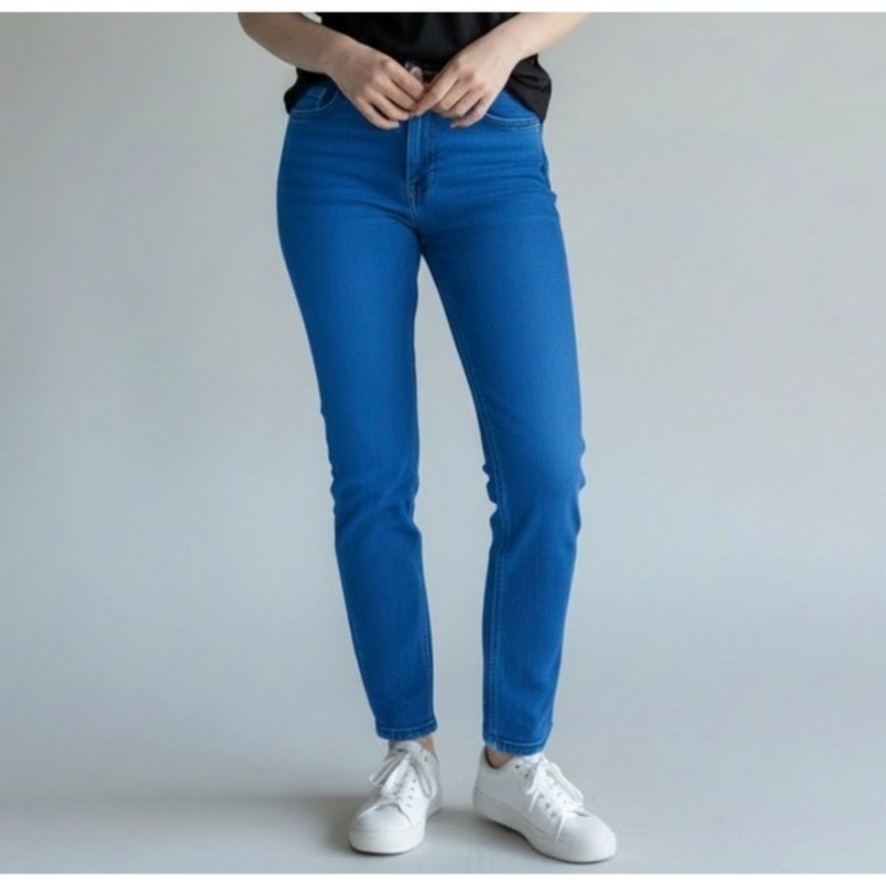 Current/Elliott Mid Rise Ankle Skinny Jeans The Stiletto‎ Skyline Blue size 26